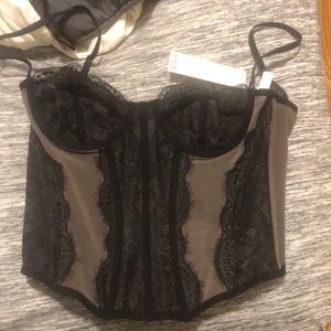 New black out from under modern love corset top